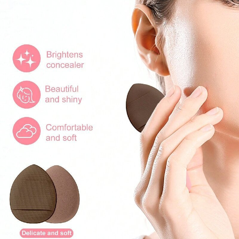 finger puffs applied to the skin with text highlighting its benefits on a light background