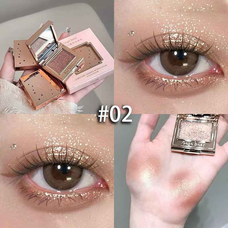 Eyeshadow with close-up of eye wearing glittery eyeshadow