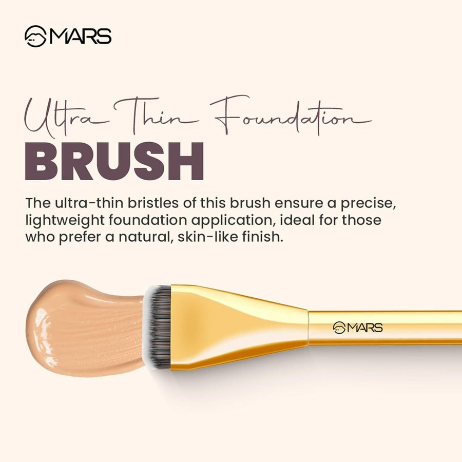MARS ultra-thin foundation brush with text on a white background