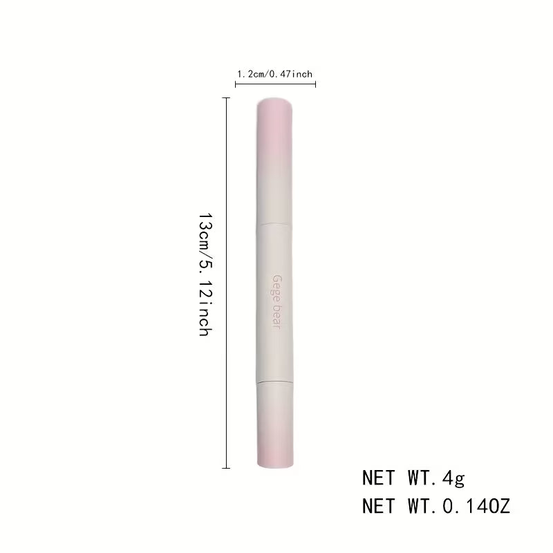 Gege Bear lipstick in sleek, stylish packaging, shown with the cap removed to reveal the smooth, richly pigmented lipstick bullet.”