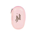 Pink oval pouch with 'Gege Bear' branding on a white background