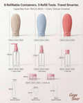 measurements of different tubes and container comes with 38 pieces gege bear beauty blender
