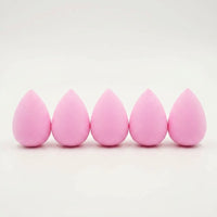 pack of 5 baby pink mini beauty blender on a white background 