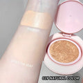 Makeup foundation with 'Prebeat' and 'After the Beat' text on a gray background