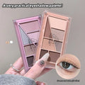 pack of 2 gege bear eyeshadow palette held by fingers on a grey background 