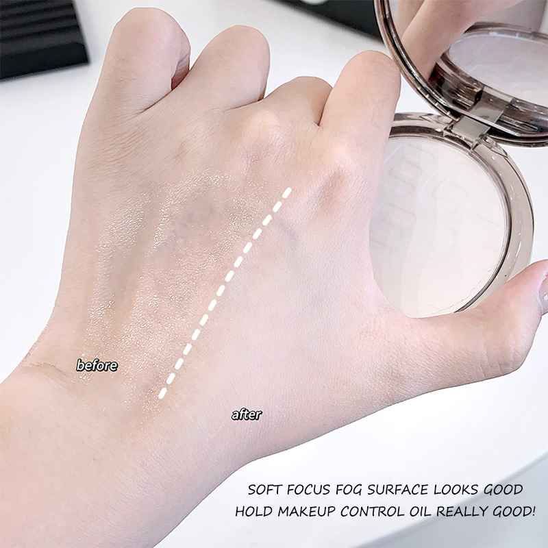 Gege Bear Oil-Control Compact Powder + Matte Setting Spray | FDA Approved | 12H Waterproof Blurring Finish | With Puff & Mirror