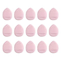 Set of pink finger makeup sponges on a white background
