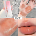 Lip tint product with swatches on a hand and lip, labeled '02#'.