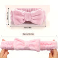 pink headband dimension showing height and lengh when streched 