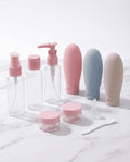 plastic pump bottle tubes container for liquid and semi liquid makeup and skin care product on a white background 