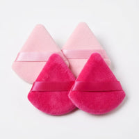 pack of 4 powder puff in baby pink and hot pink color against white background 