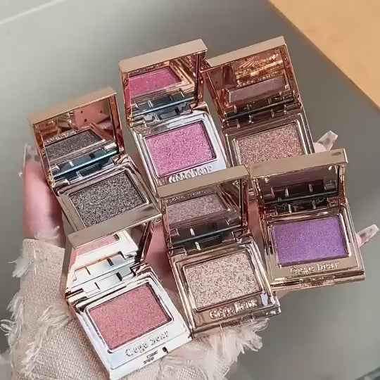 The video showing six different colour of geeg bear Eyeshadow palettes 