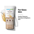 Mamaearth Rice Dewy Bright Face Wash with text on a white background