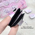 a girls finger squeezing the finger beauty blender to show the softness from the edge 