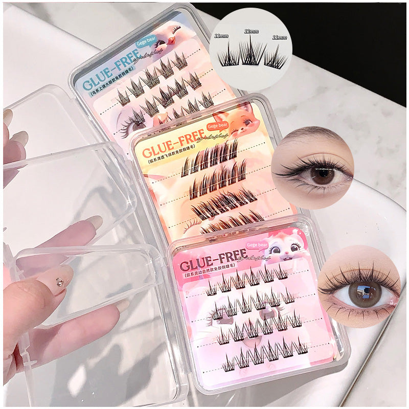 Gege Bear Flash Eyelashes, Self-Adhesive Eye Extension | Easy Application & Easy Remove | No-Glue | 3 Designs | Korean Eyelashes Inspiration