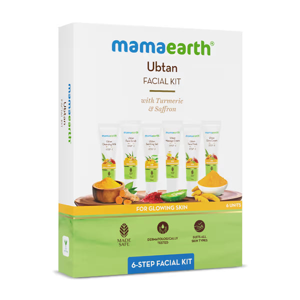 Mamaearth Ubtan Facial Kit packaging on a white background