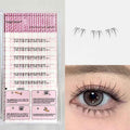 False eyelashes packaging with a close-up of an eye wearing the false eyelashes.