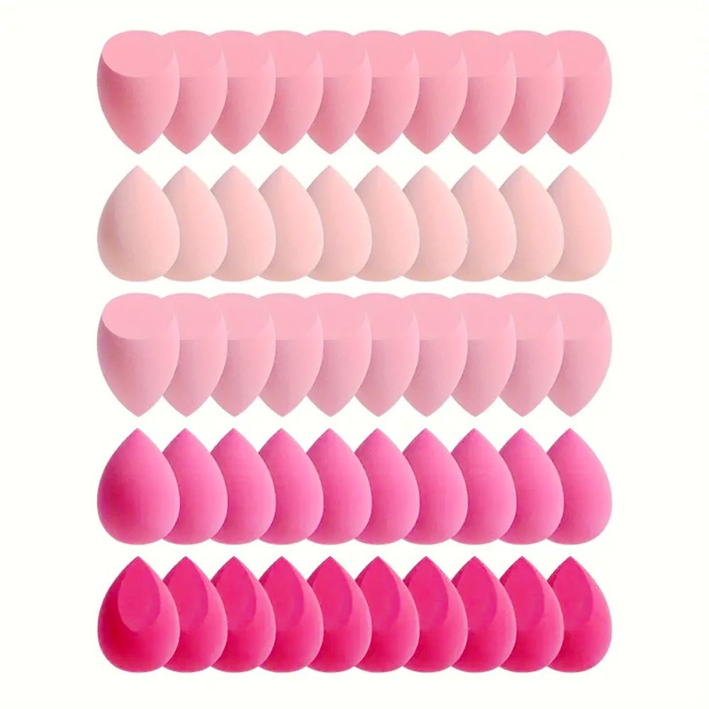 variation of pink beauty blender pack on a white background 