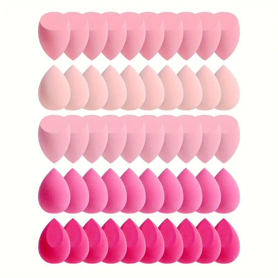 variation of pink beauty blender pack on a white background 